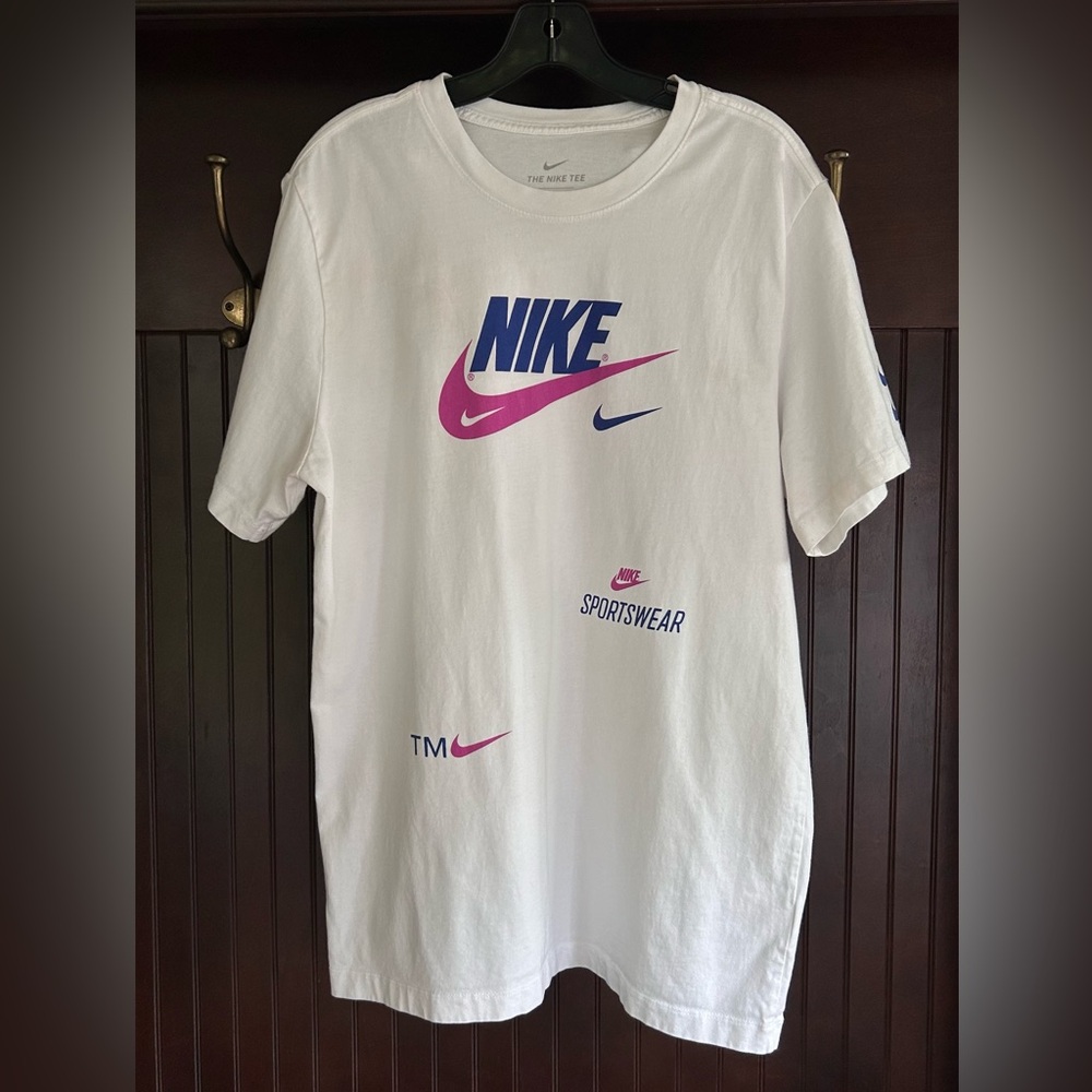 NIKE Retro Sportswear Graphic Logo T-Shirt Athletic Tee Streetwear Casual Mens L - Picture 3 of 11